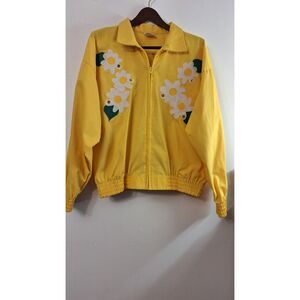 VINTAGE 80'S JR MORGAN DESIGNS Art To Wear Dopamine Women Bomber Jacket XL Artsy